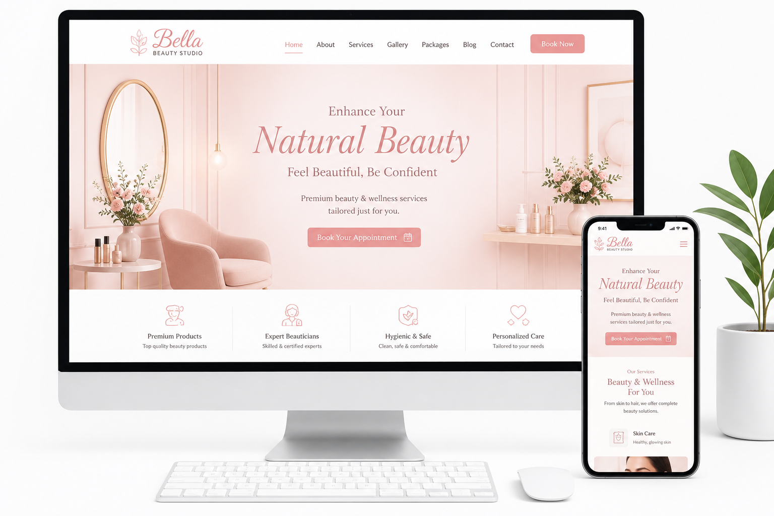 Bella Beauty Studio website design