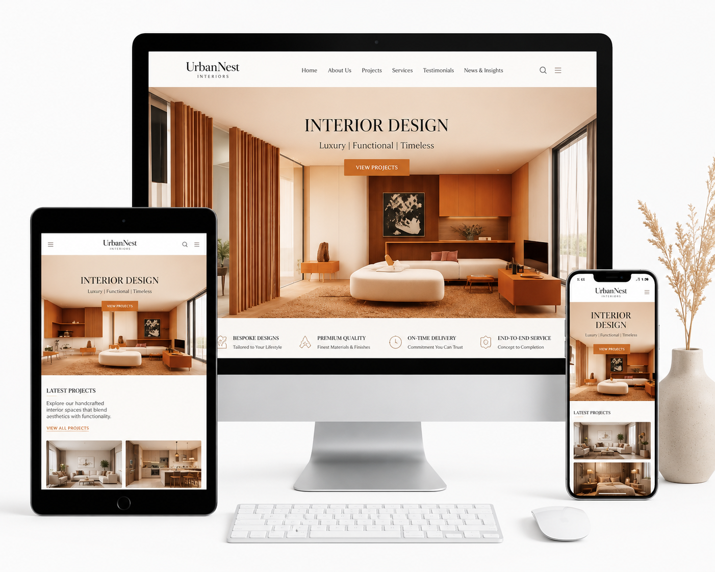 Urban Nest Interiors website design